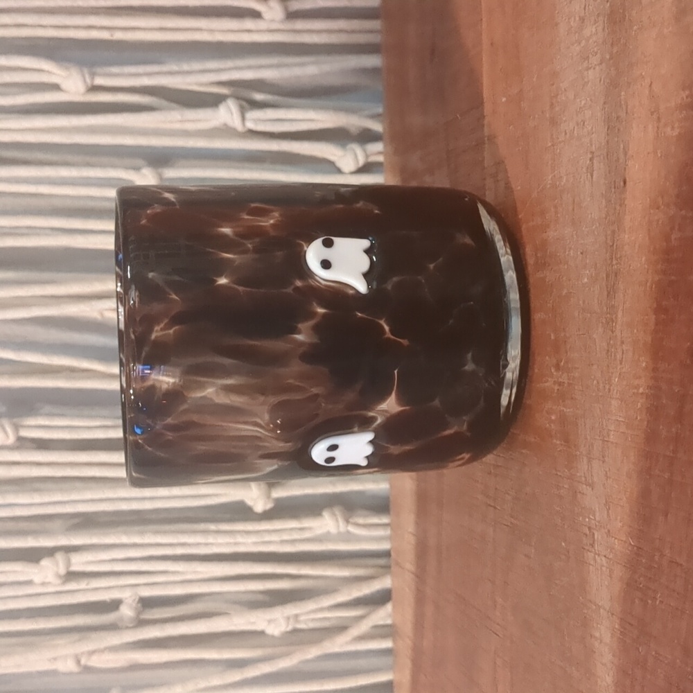Anthropologie Halloween Mystic Icon Juice Glass GHOST